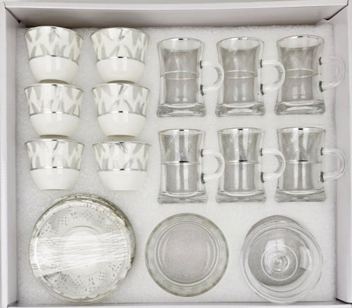Tea & Coffe Set Tea Cups With Soucers Cawa Cups Traditional Arabian Design Cups for Tea Coffee Perfect for Home And Office
